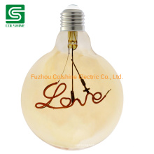 Decorative Vintage LED Light Bulb Globe G125 Filament Bulb Love